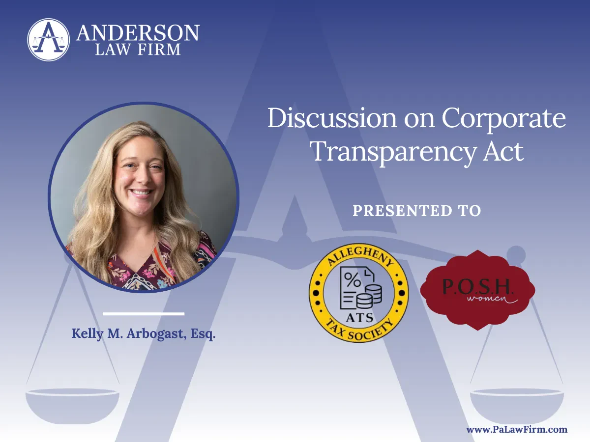 Attorney Kelly Arbogast Presents on the Corporate Transparency Act