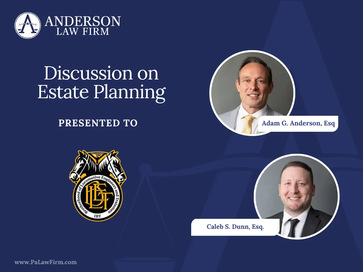 Anderson Law Firm Presents Estate Planning to BLET