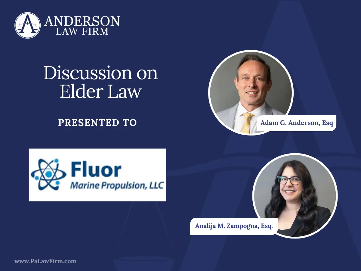 Anderson Law Firm Present Elder Law & Estate Planning to Fluor Marine Corporation